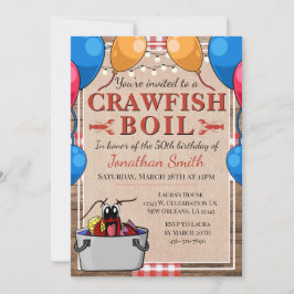 Invitation Crawfish Boil événement spécial Anniversaire