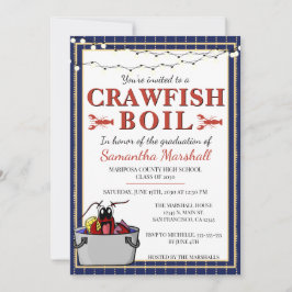 Invitation Crawfish Boil Graduate School Graduate Party