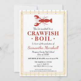 Invitation Crawfish Boil High School College Graduation Party