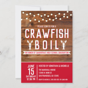 Invitation Crawfish Boil High School Graduation Party