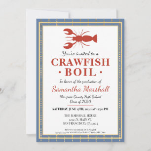 Invitation Crawfish Boil Seafood High School Graduation Party