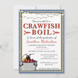 Invitation Crawfish Boil University College Graduation Party