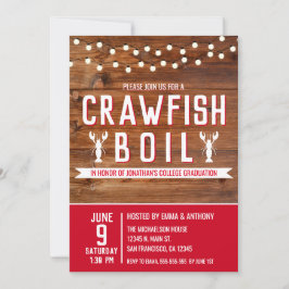 Invitation Crawfish Boil University College Graduation Party