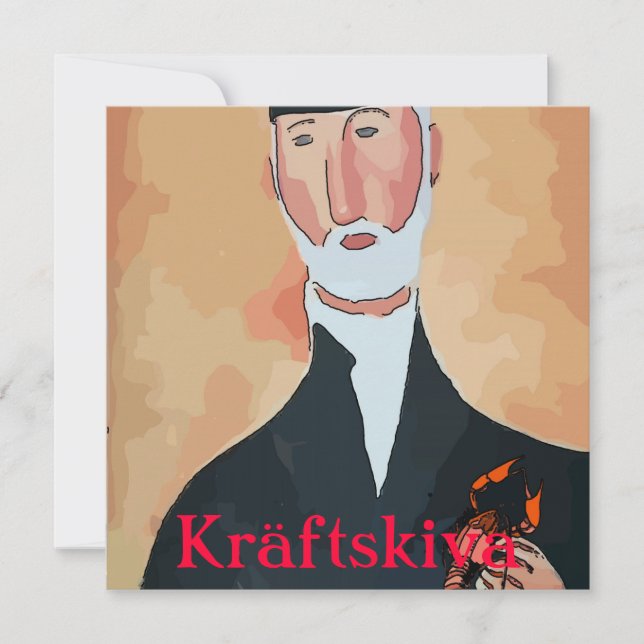 Invitation Crayfish Party, Kräftskiva, Scandinavie (Devant)