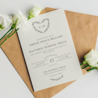 Crayon Gris off Cur blanc couronne 2 en 1 Mariage