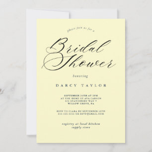 Invitation Creamy Yellow Bridal Shower