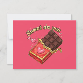 Invitation Création de Saint-Valentin au chocolat douce pour 