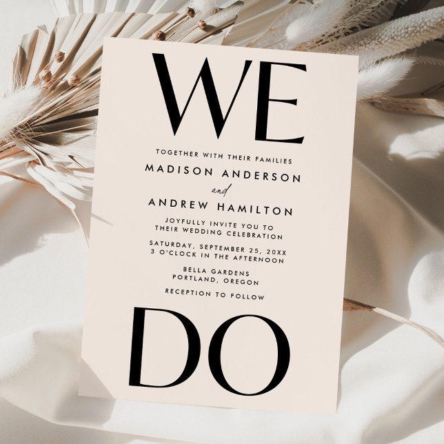 Invitation Création de typographie moderne Gras Nous faisons  (Créateur téléchargé)