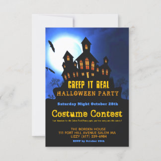 Invitation Creep It Real Halloween Costume Party plus petit