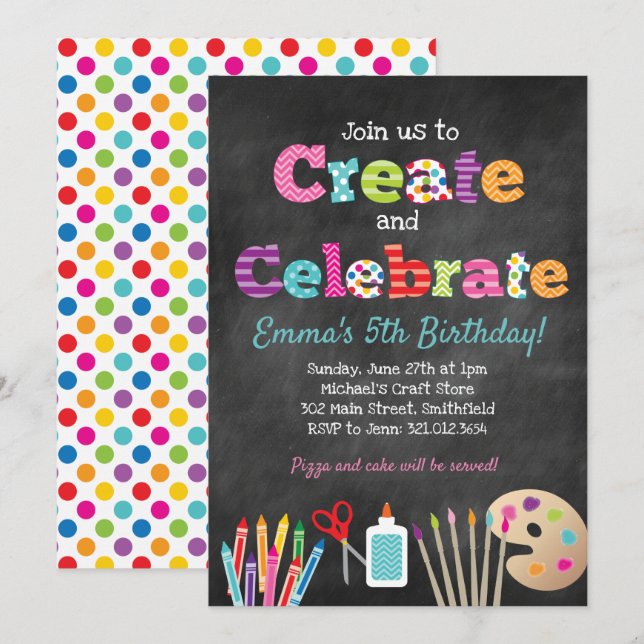 Invitation Créer et célébrer la fête de l'artisanat d'art (Devant / Derrière)