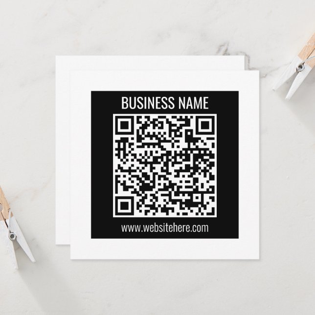 Invitation Créer un code QR moderne instantanément (Devant/Arrière en situation)