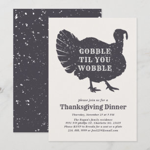 Invitation Créer un slogan personnalisé Turquie Thanksgiving