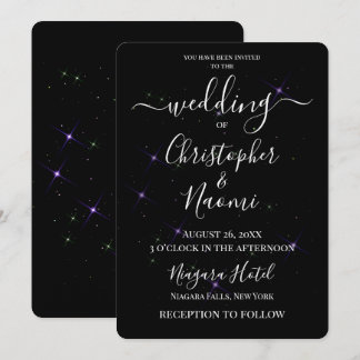 Invitation Créez Vos Propres Étoiles Violettes De Mariage