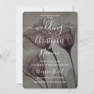 Invitation Créez vos propres fleurs à rayons X rustiques rose
