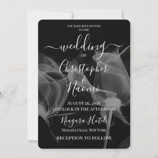 Invitation Créez vos propres fleurs à rayons X sur fond noir