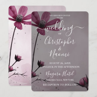 Invitation Créez vos propres fleurs roses simples pour un mar