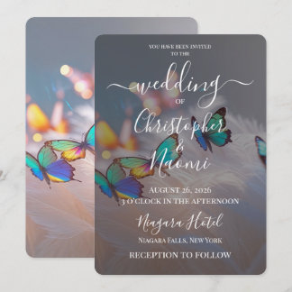 Invitation Créez Vos Propres Papillons De Plumes Mariage