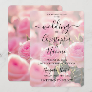 Invitation Créez Vos Propres Roses Prettes Rose Personnalisée