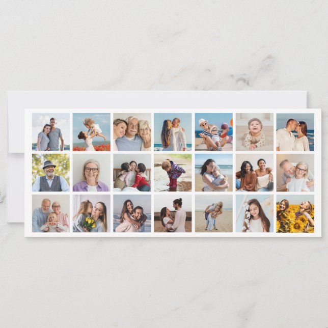 Invitation Créez votre propre collage de 21 photos modifiable (Devant)