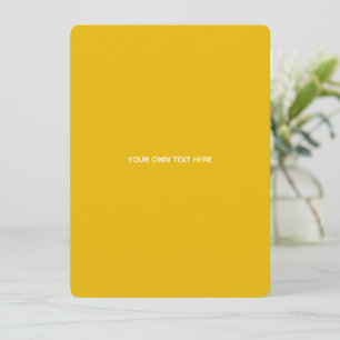 Invitation Créez Votre Propre Conception Personnalisée Jaune