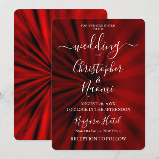 Invitation Créez Votre Propre Mariage Coucher de Soleil Rouge