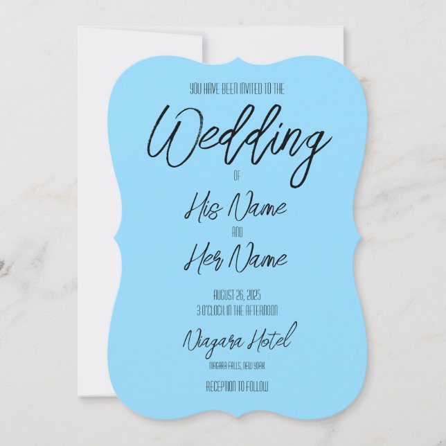 Invitation Créez votre propre Mariage couleur personnalisé (Devant)