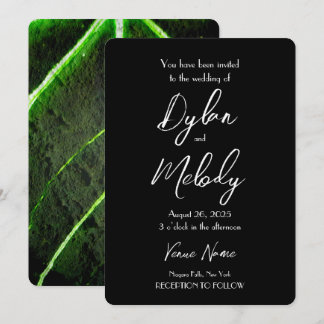 Invitation Créez votre propre Mariage de feuille verte