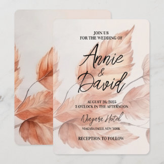 Invitation Créez votre propre Mariage de feuilles d'automne p