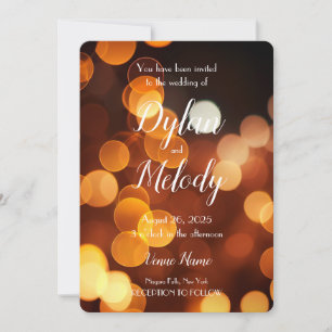 Invitation Créez votre propre Mariage de livre d'or d'automne