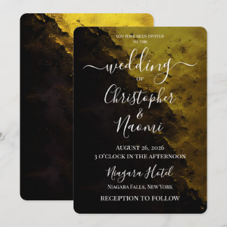 Invitation Créez Votre Propre Mariage De Texture Jaune