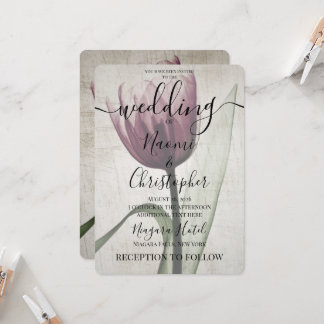 Invitation Créez Votre Propre Mariage De Tulipe Sépia Rose Au