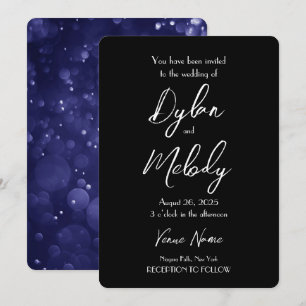 Invitation Créez votre propre Mariage d'eau indigo