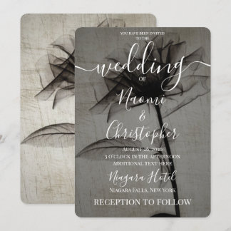 Invitation Créez Votre Propre Mariage Fleur Sombre aux Rayons