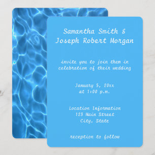 Invitation Créez votre propre Mariage photo de piscine