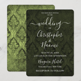 Invitation Créez votre propre modèle gothique rustique Damask