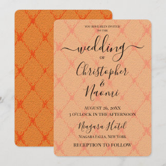 Invitation Créez votre propre Motif de diamant orange rétro