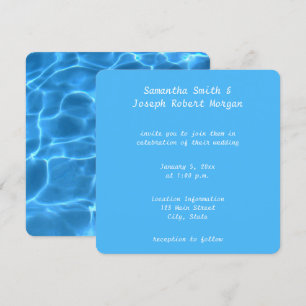 Invitation Créez votre propre photo de piscine pour votre mar