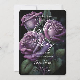 Invitation Créez votre propre Rose personnalisé violet