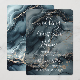 Invitation Créez Votre Propre Texture De Mariage De Marbre Bl