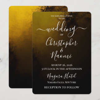 Invitation Créez Votre Propre Texture D'Ombre Jaune De Mariag