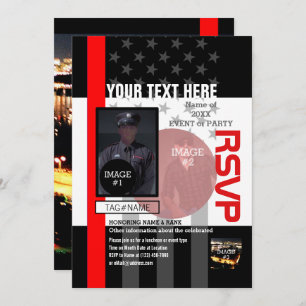 Invitation Créez-vous avec 4 images et 12 lignes de texte