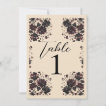 Crème Beige Vintage Shabby Chic Moody Floral