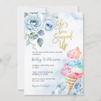 Crème de glace bleu floral Fête des mariées rachet