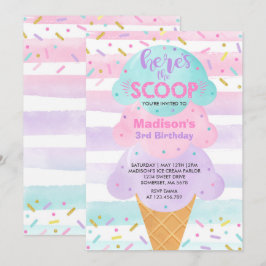 Invitation Crème de glace Crème de glace Anniversa