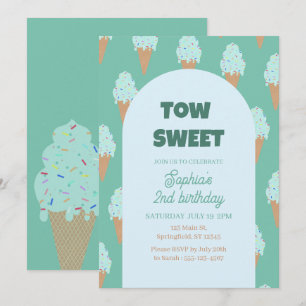Invitation Crème de glace douce Anniversaire