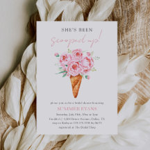 Crème de glace rose Floral ramassée Fête des marié