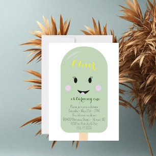 Invitation Crème de Mint Cone Scoop Confetti fête d'anniversa