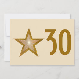 Invitation crème d'invitation pour anniversaire Gold Star 'Ag