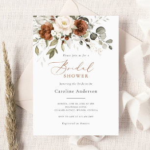 Invitation Crème florale Fête des mariées verte