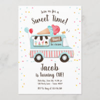 Crème glacée Camion Sweet Time Boy Rouge Bleu Anni